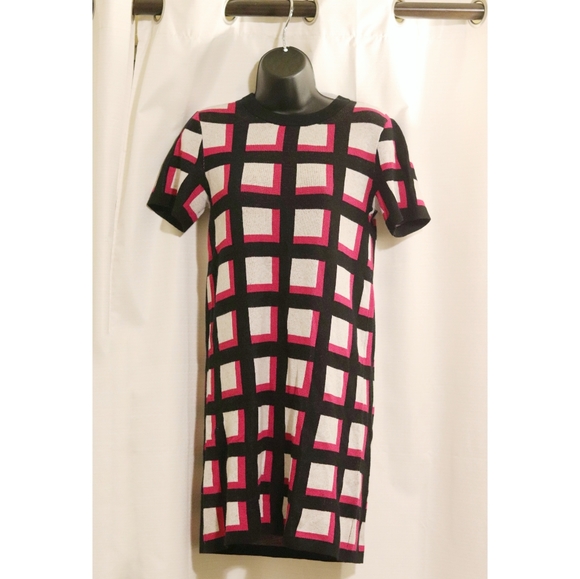 Kate Spade | holiday knit checker 70s dress EUC - Picture 3 of 6